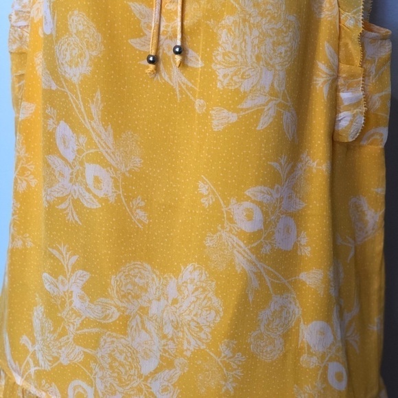 Kaari Blue Keyhole Sleeveless Peasant Summer Dress Small Wedding Spring Lemon - Picture 4 of 8